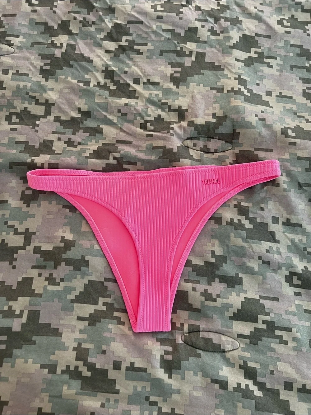 triangl swimwear Hot Pink Ribbed Bikini Bottom